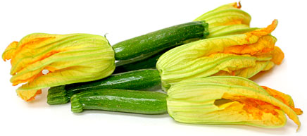 Baby Green Zucchini with Flower picture